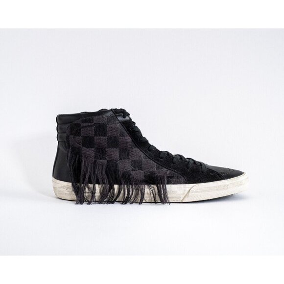 Size 43 | 10 US -  SLIDE Black Calfskin Men\'s Sneakers High-Top main image 4